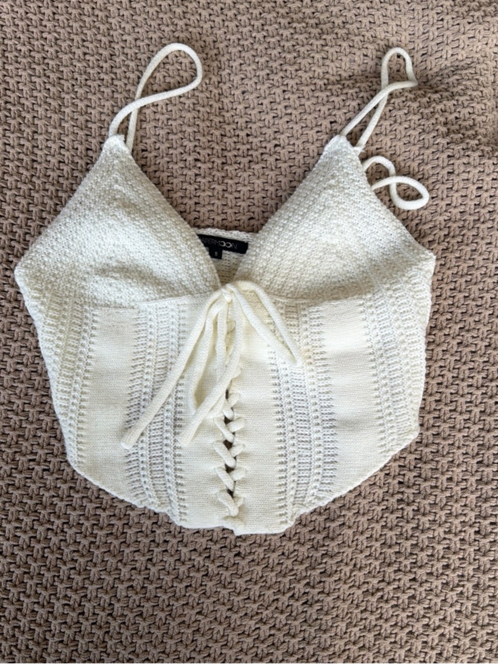 Cream Knit Top
